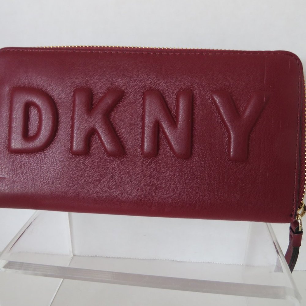 Red DKNY Clutch Wallet